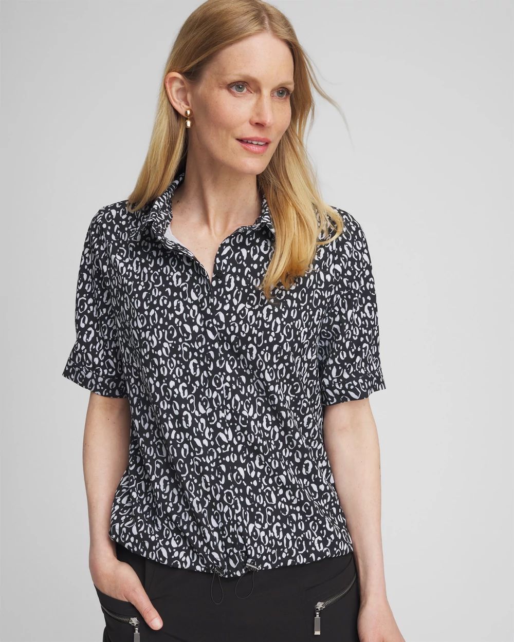 Zenergy® UPF Animal Print Bungee Shirt