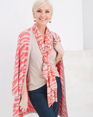 Zebra Print Oblong Scarf
