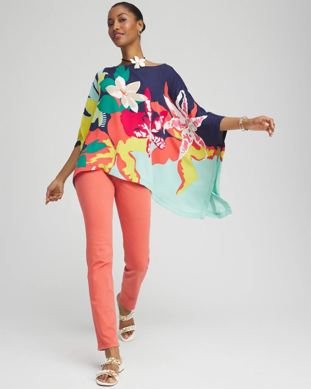 Floral Poncho