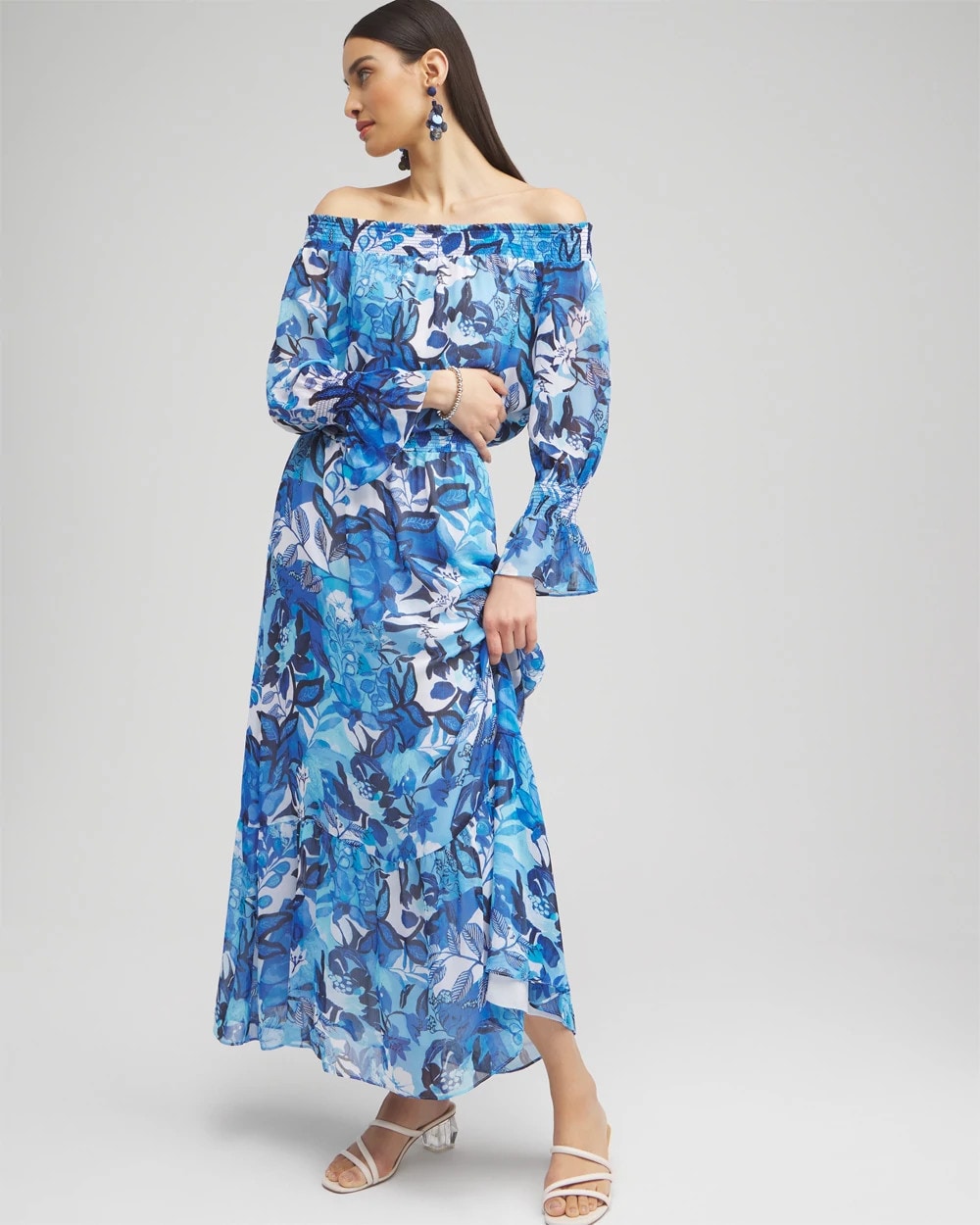 Chiffon Floral Maxi Dress