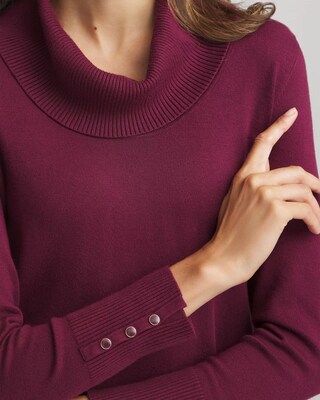 Cowlneck Long-Sleeved Sweater click to view larger image.