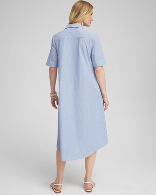 Cotton Stripe Shirt Dress