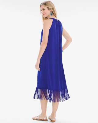 Fringed-Hem Dress