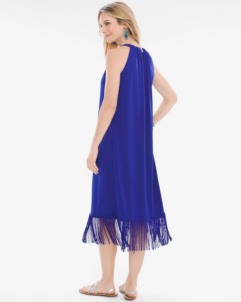Fringed-Hem Dress