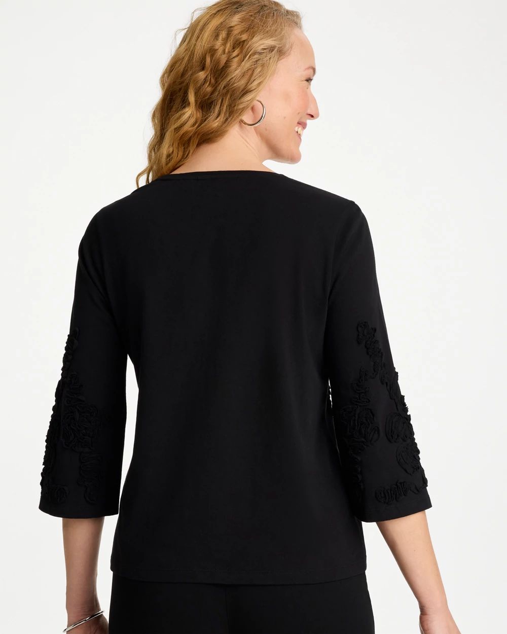 Soutache Elbow Sleeve Tee