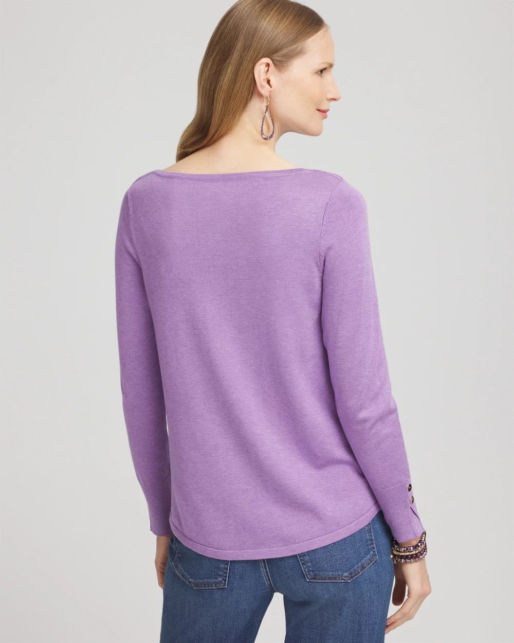 Long Sleeve Pullover Sweater click to view larger image.