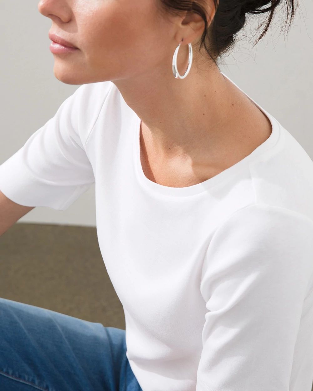 Pima Everyday Elbow Tee
