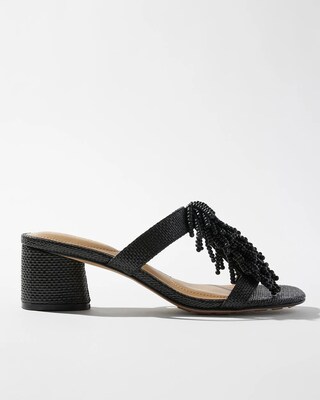 Beaded Fringe Sandals