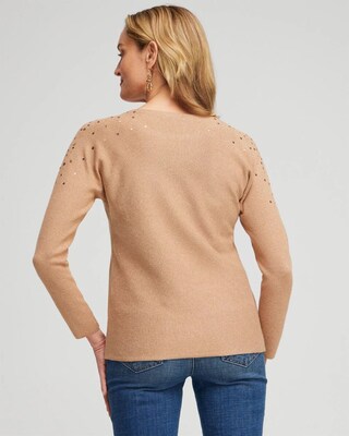 Ombre Sequin Pullover Sweater