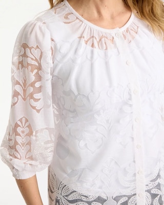 Lace Burnout Blouse click to view larger image.