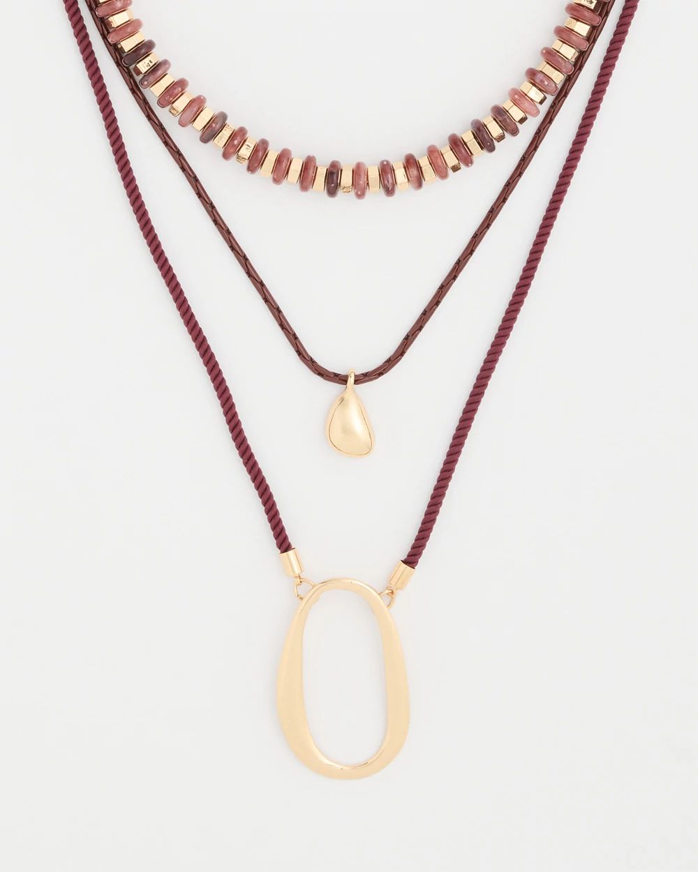 Convertible Beaded Pendant Necklace click to view larger image.