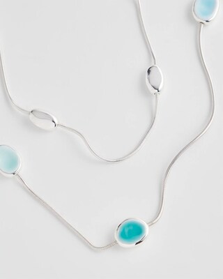 Sea Glass Effect Convertible Necklace click to view larger image.