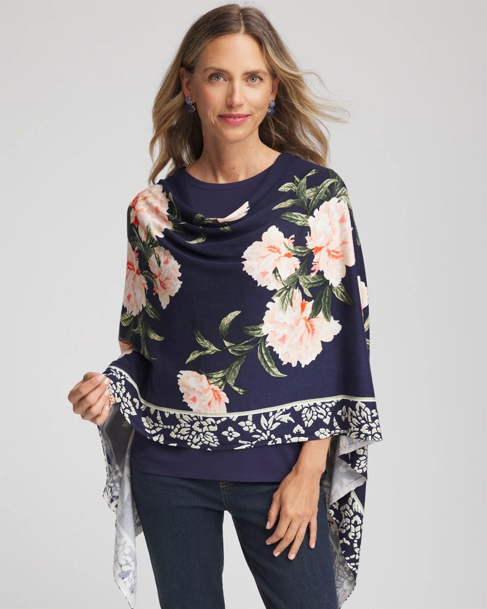 Asymmetrical Convertible Sweater Poncho