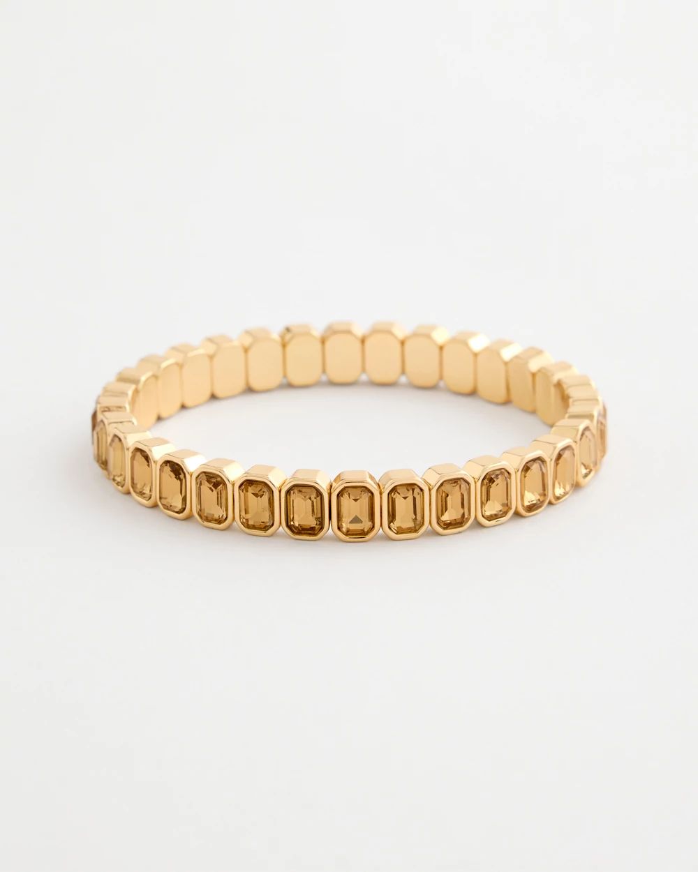 Bezel Set Stretch Tennis Bracelet