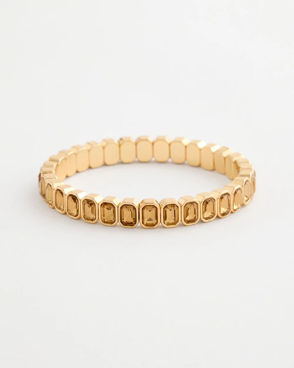 Bezel Set Stretch Tennis Bracelet
