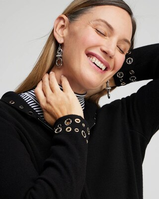 Zenergy Luxe® Cashmere Blend Grommet Cardigan