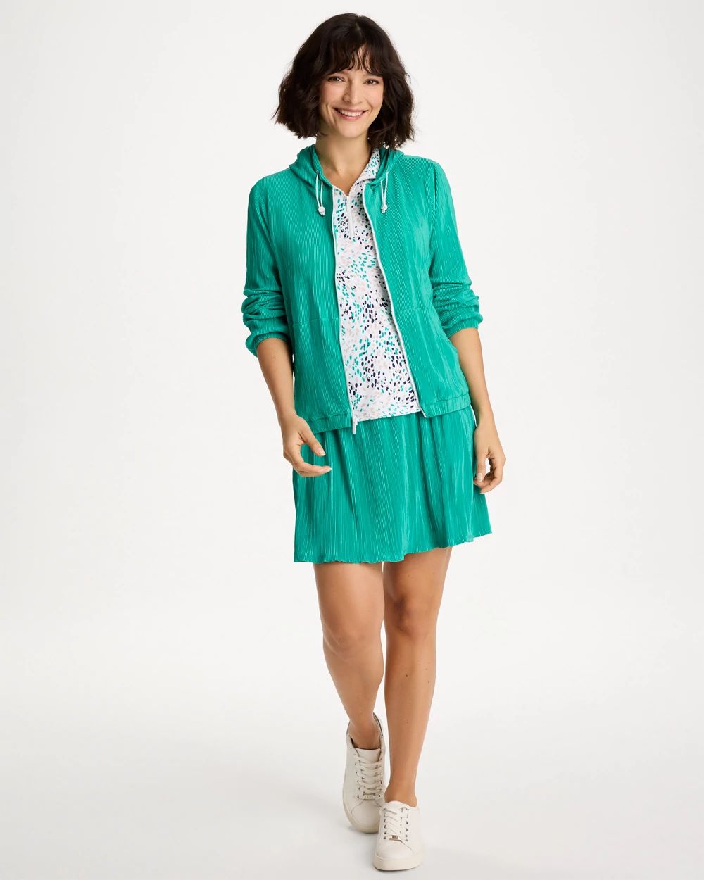 Zenergy® Micro Plisse Pull-On Skort click to view larger image.
