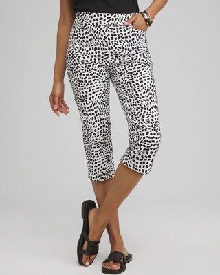 So Slimming Petite Brigitte Square Print Capris