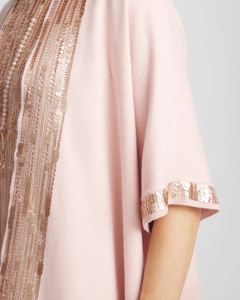 Sequin Placket Ruana