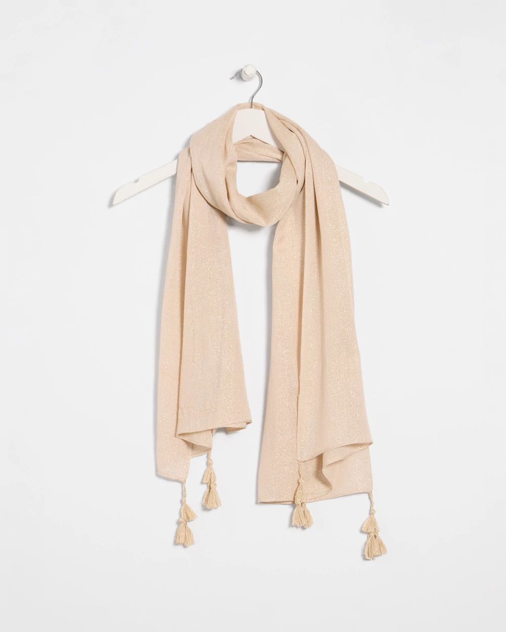 Woven Metallic Oblong Scarf