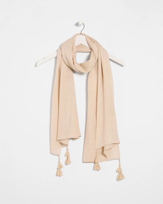 Woven Metallic Oblong Scarf