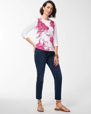3/4 Sleeve Embellished Perfect Tee