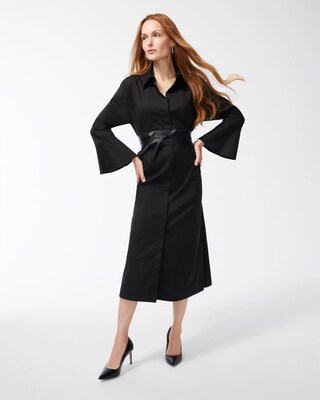 Black Label Poplin Shirt Dress