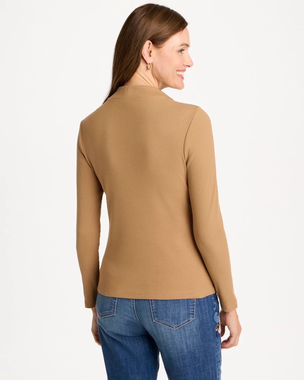 Cotton-Stretch Henley Tee click to view larger image.