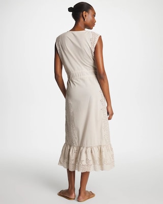 Woven Eyelet Swim Cover-Up Dress click to view larger image.