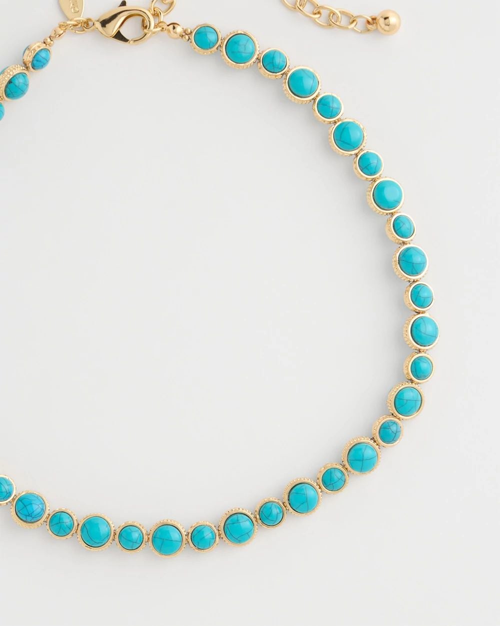 Turquoise Resin Short Necklace click to view larger image.