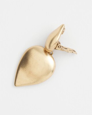 Gold Tone Teardrop Clip-on Earrings