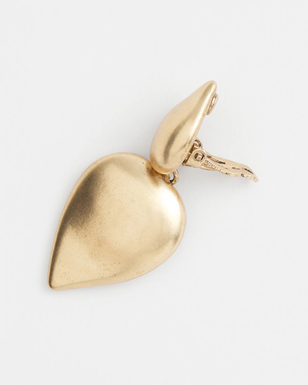 Gold Tone Teardrop Clip-on Earrings