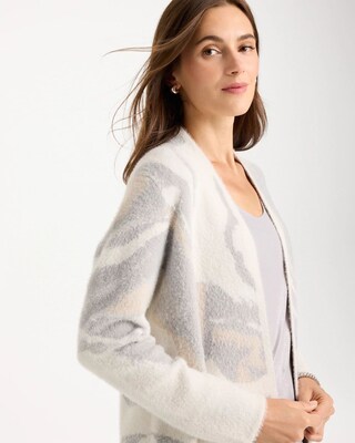 Jacquard Long Sleeve Cardigan click to view larger image.