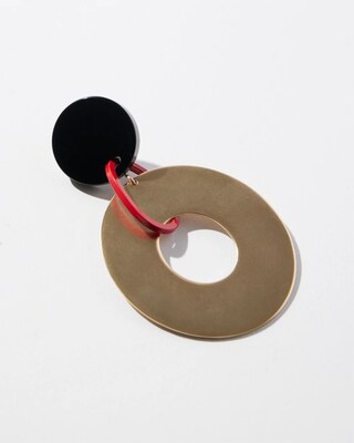 Round Gold Tone Clip-on Earrings