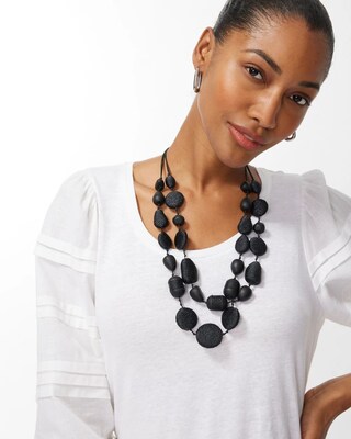 Black Multistrand Necklace