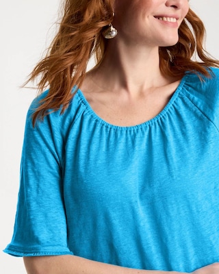 Linen Fringed Tee click to view larger image.