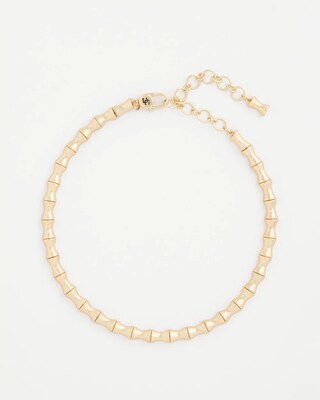 Golden Bamboo Collar Necklace