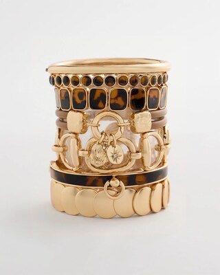 Tortoise Round Stretch Bracelet click to view larger image.