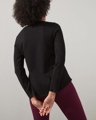 Caviar Bead Tipped V-Neck Sweater