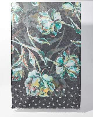 Mixed Floral Oblong Scarf