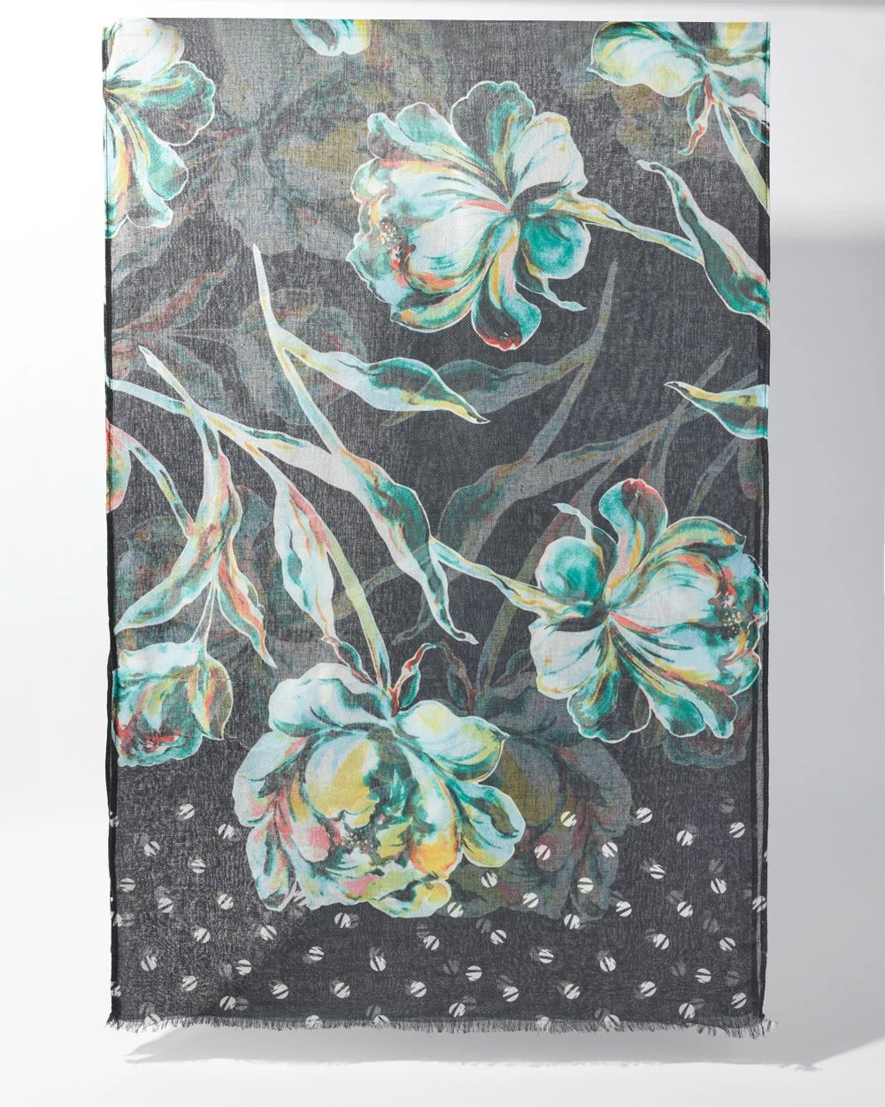 Mixed Floral Oblong Scarf