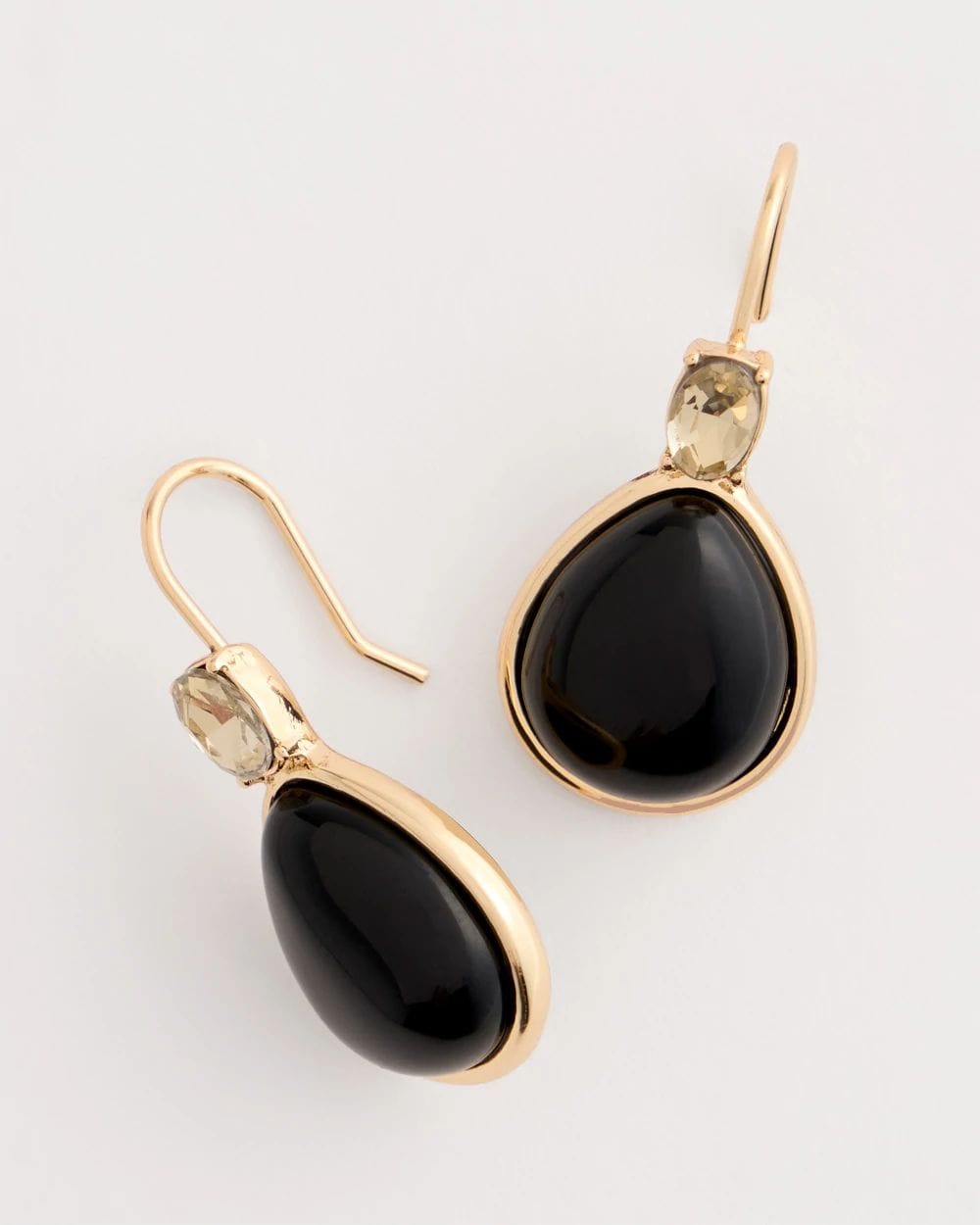 Black Teardrop Earrings click to view larger image.