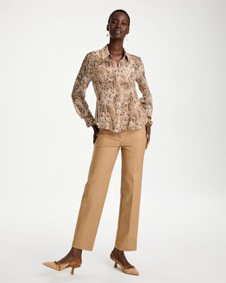 Georgette Reptile Print Swing Blouse click to view larger image.