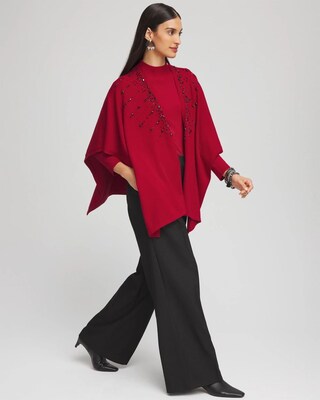 Embellished Knit Ruana click to view larger image.
