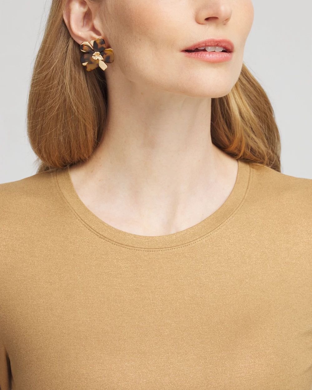The Touch of Cool™ Foil Elbow Sleeve Layering Tee