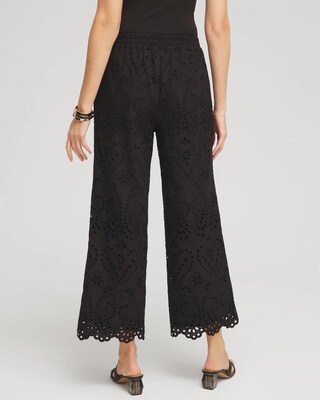 Eyelet Lace Cropped Pants