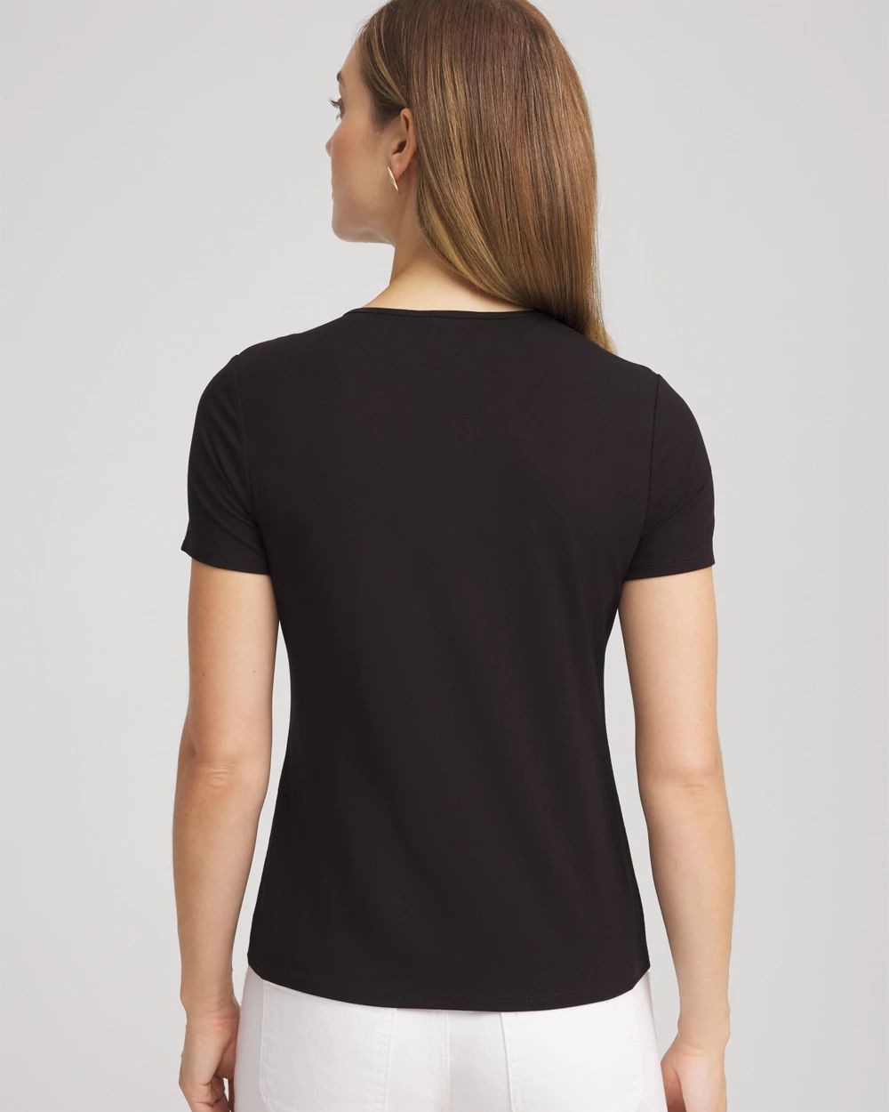 Jersey Knit Ruched Front Tee click to view larger image.