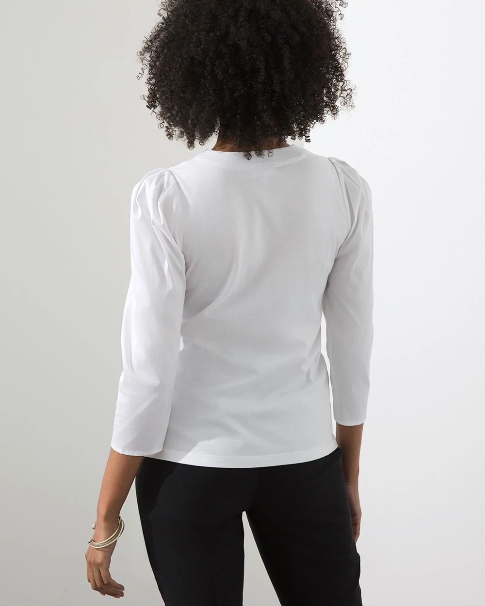 Puff Drape Sleeve Tee