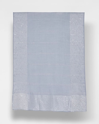 Lurex Trim Oblong Scarf click to view larger image.