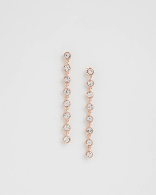 Rose Gold Tone Linear Earrings